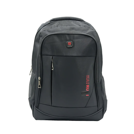 Backpack – Multi-Compartment Waterproof School & Travel Bag with Side Pockets – Black – DS5812