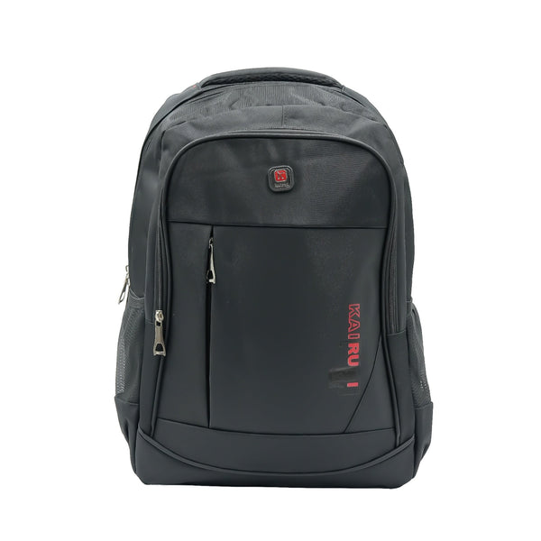 Backpack – Multi-Compartment Waterproof School & Travel Bag with Side Pockets – Black – DS5812