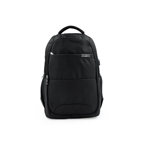 Backpack – 19-Inch Waterproof Multi-Functional School, Travel & Laptop Bag with USB Charging Port – Black – President BPP8349-19