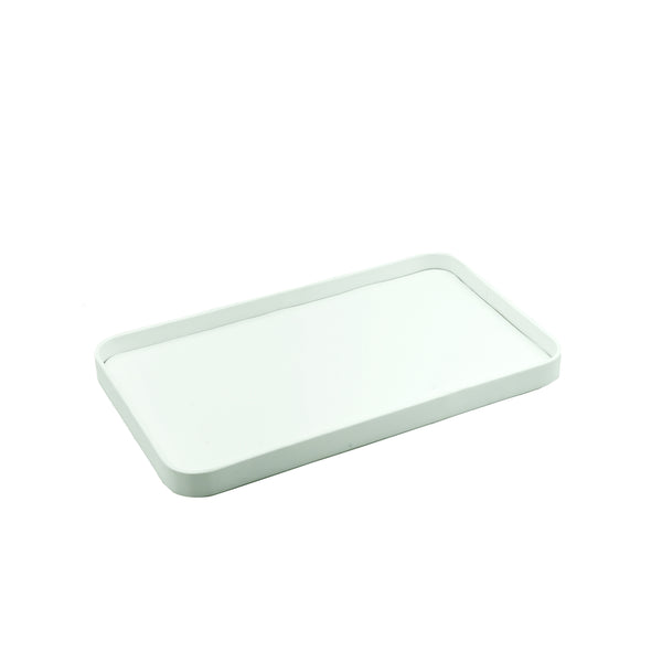 Leather Rectangle Tray – White PU Finish – 50cm (L) × 30cm (W) – Elegant Decorative Serving Tray
