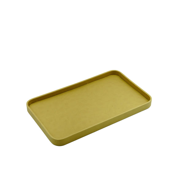Leather Rectangle Tray – Beige PU Finish – 50cm (L) × 30cm (W) – Elegant Decorative Serving Tray
