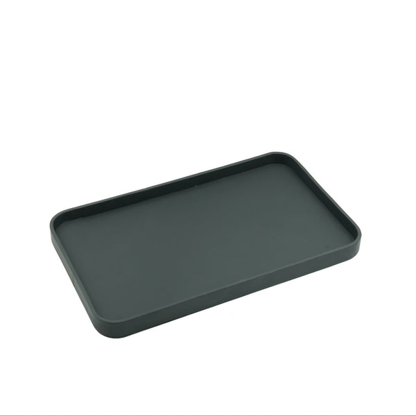 Leather Rectangle Tray – Black PU Finish – 60cm (L) × 40cm (W) – Elegant Decorative Serving Tray