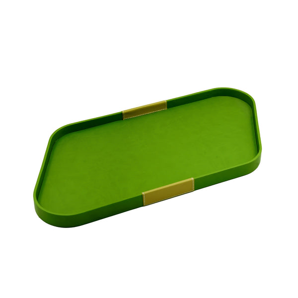 Leather Diamond Tray – Large – 31 cm (L) x 52 cm (W) – Green