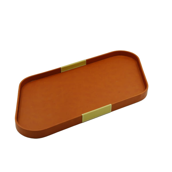 Leather Diamond Tray – Large – 31 cm (L) x 52 cm (W) – Brown