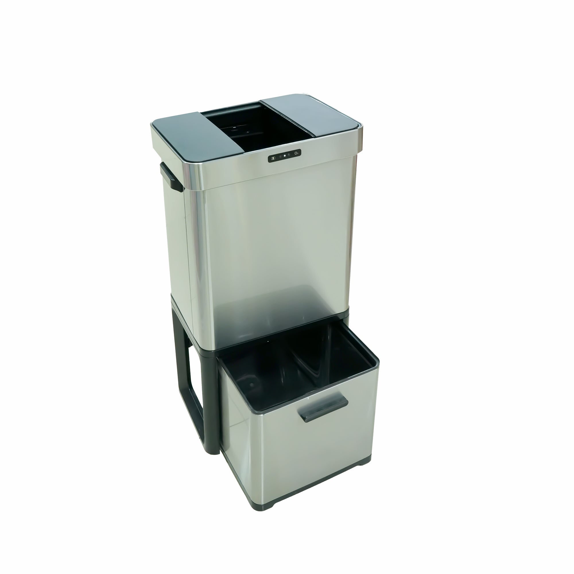 Sensor Trash Can – 68L Stainless Steel Smart Bin with Motion Sensor & Dual Compartments – HN-ZQ
