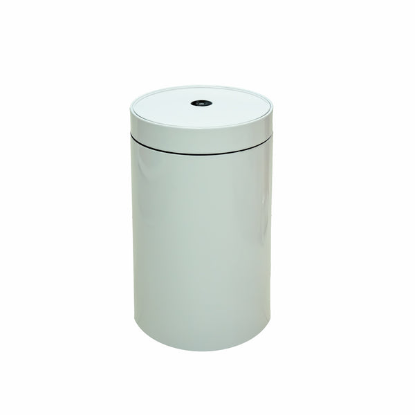 Sensor Trash Can – 30L White Round Smart Bin with Motion Sensor Lid – HN-ZQ