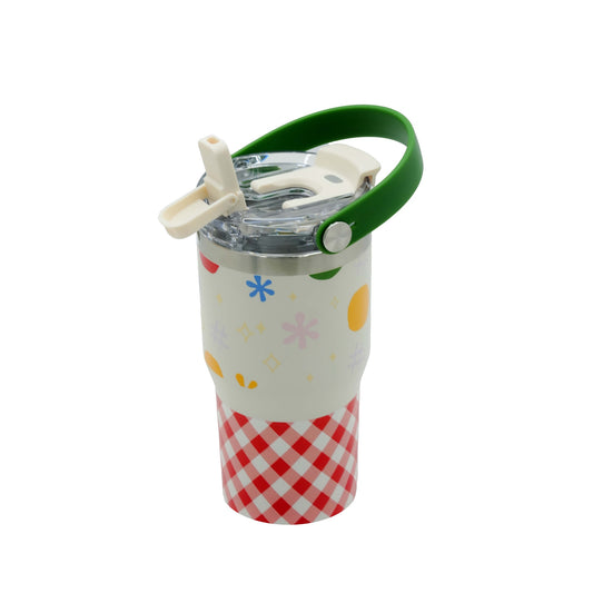 99610-02 – Insulated Water Bottle 600 ml –  Flip Straw Lid & Handle