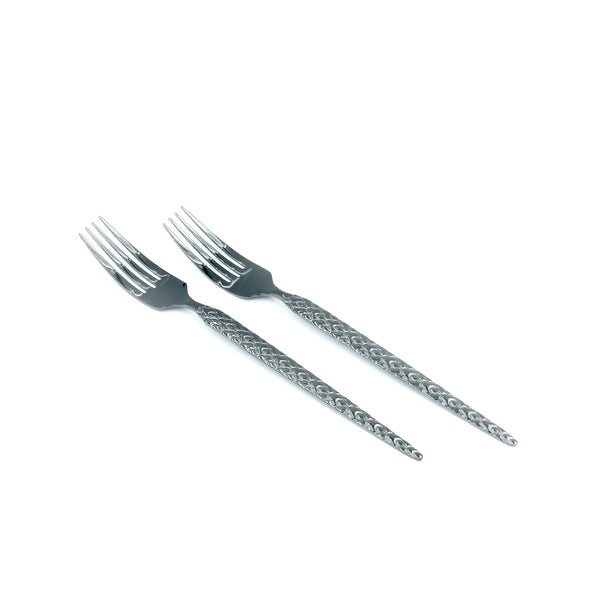 97740-19 Stainless Fork 6-Piece Set - Black, 16cm
