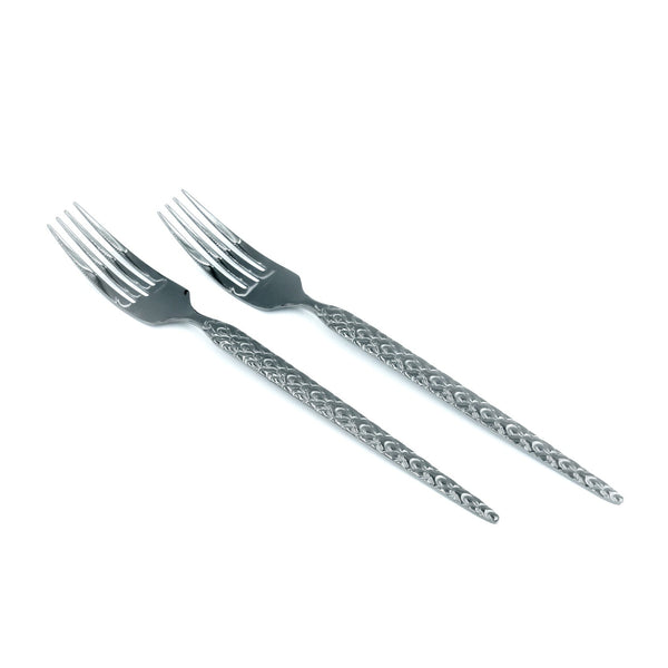 97740-18 Stainless Fork 6-Piece Set - Black, 22cm