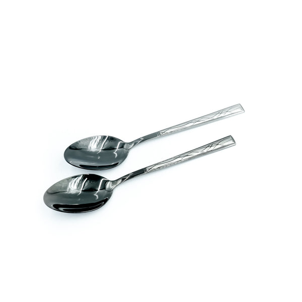97745-15 Stainless Spoon  6-Piece Set - Black 16cm