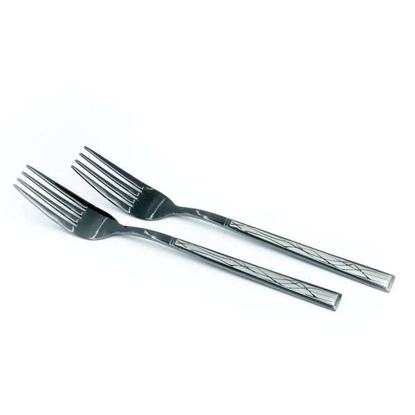 97745-14 Stainless Fork 6-Piece Set - Black , 21cm