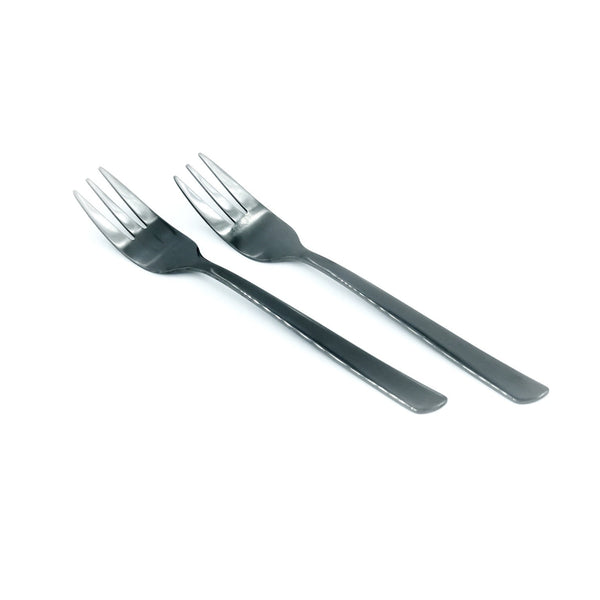 97744-19 Stainless Fork 6-Piece Set - Black, 15cm