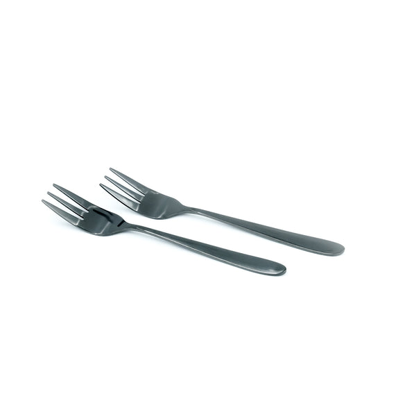97744-11 Stainless Fork 6-Piece Set - Black, 15cm