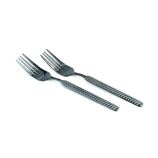 97739-19 Stainless Fork 6-Piece Set - Black, 15cm