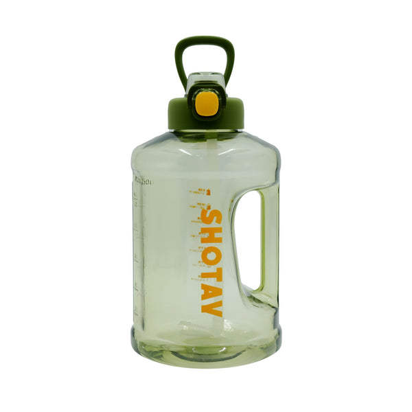 99610-15 – Thermos Water Bottle – 2500ml Green with Built-In Handle, Straw & Flip Lock Lid