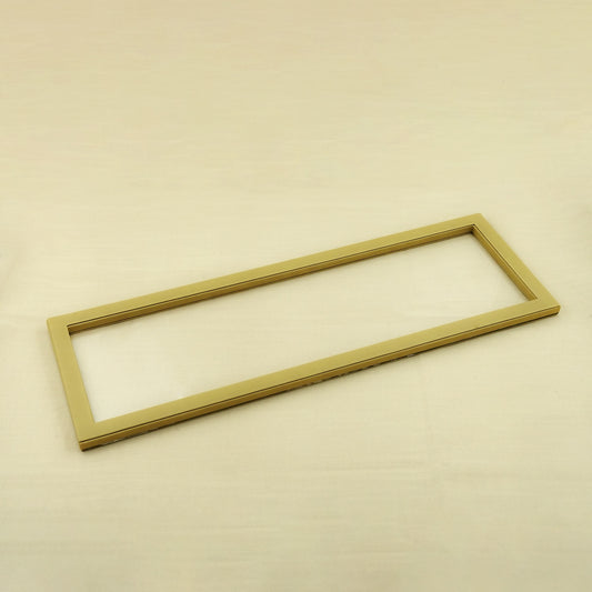 Acrylic Leather Rectangular Tray – Beige Finish – 70cm (L) × 20cm (W) – Minimalist Transparent Design with Leather Trim