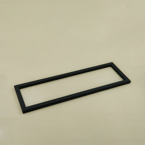 Acrylic Leather Rectangular Tray – Black Finish – 70cm (L) × 20cm (W) – Minimalist Transparent Design with Leather Trim