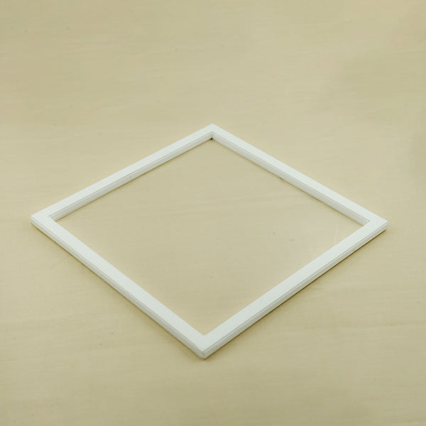 Acrylic Leather Square Tray – White Finish – 50cm × 50cm – Large Minimalist Transparent Serving Tray