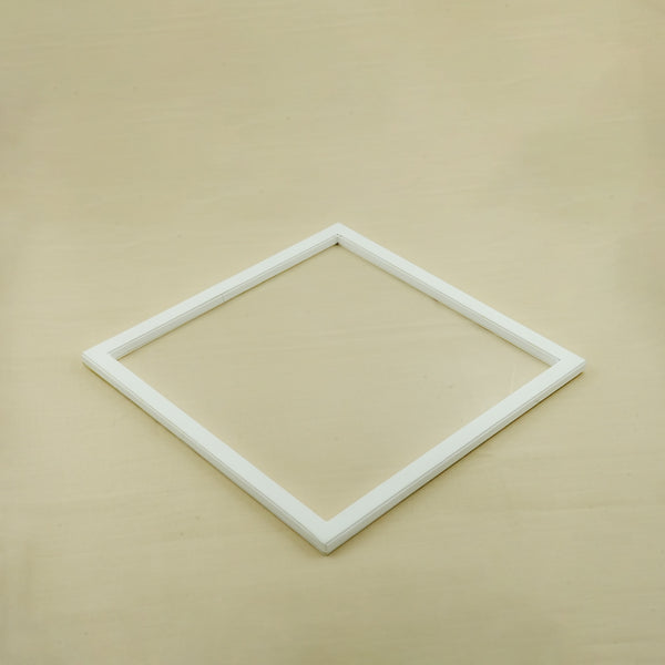 Acrylic Leather Square Tray – White Finish – 40cm × 40cm – Minimalist Small Serving Tray