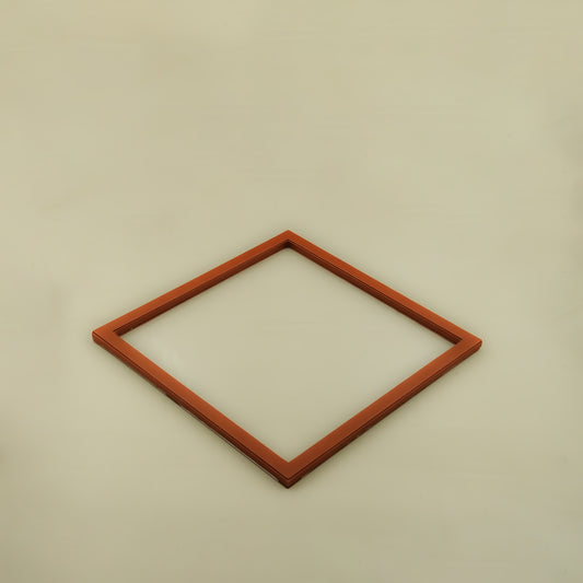 Acrylic Leather Square Tray – Brown Finish – 40cm × 40cm – Small Minimalist Transparent Serving Tray