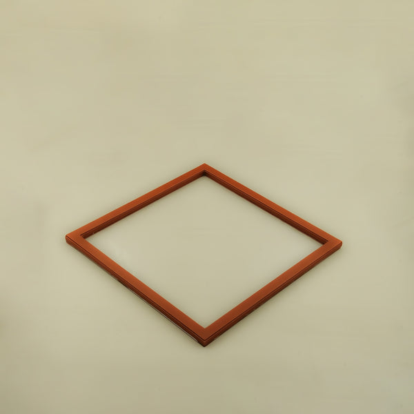 Acrylic Leather Square Tray – Brown Finish – 40cm × 40cm – Small Minimalist Transparent Serving Tray