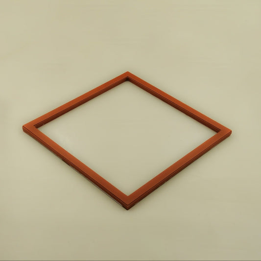 Acrylic Leather Square Tray – Brown Finish – 50cm × 50cm – Large Minimalist Transparent Serving Tray