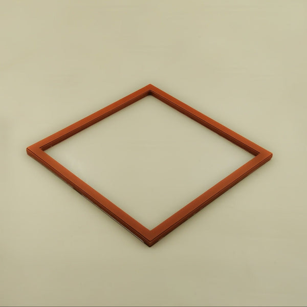 Acrylic Leather Square Tray – Brown Finish – 50cm × 50cm – Large Minimalist Transparent Serving Tray