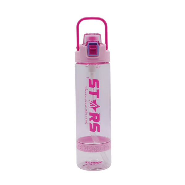 99611-04 – Thermos Water Bottle – 850ml Pink with Flip Lock Lid and Straw