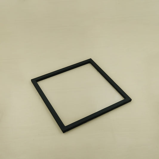 Acrylic Leather Square Tray – Black Finish – 40cm × 40cm – Small Minimalist Transparent Serving Tray