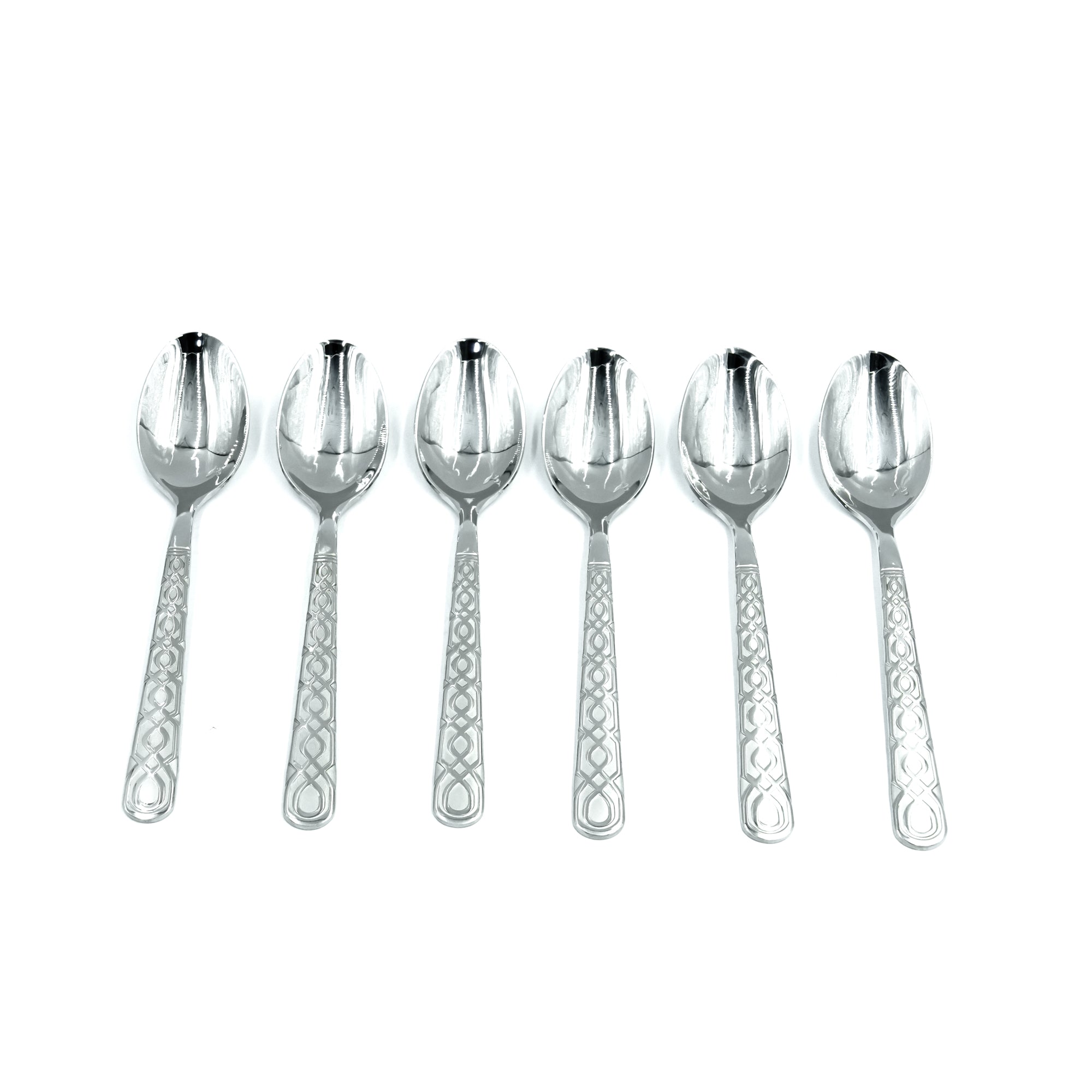 NN-143 38-Piece Cutlery Set with Stand - Silver, 18 Spoons, 12 Fork, 6 Knives & 2 Serving Spoons