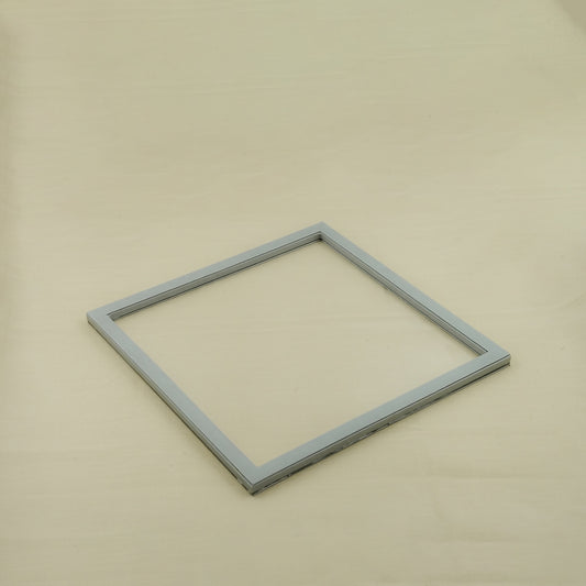 Acrylic Leather Square Tray – Grey Finish – 40cm × 40cm – Small Minimalist Transparent Serving Tray