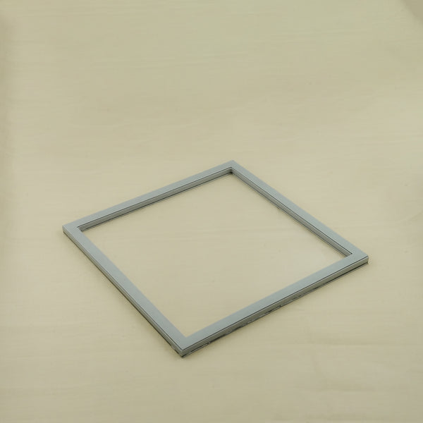 Acrylic Leather Square Tray – Grey Finish – 40cm × 40cm – Small Minimalist Transparent Serving Tray
