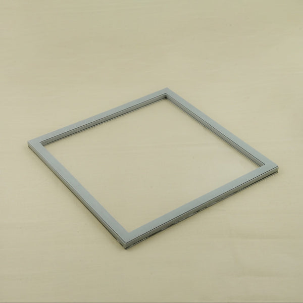 Acrylic Leather Square Tray – Grey Finish – 50cm × 50cm – Large Minimalist Transparent Serving Tray