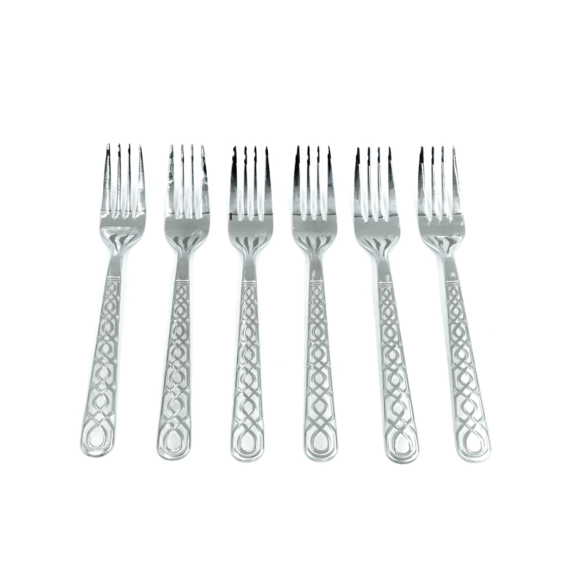 NN-143 38-Piece Cutlery Set with Stand - Silver, 18 Spoons, 12 Fork, 6 Knives & 2 Serving Spoons