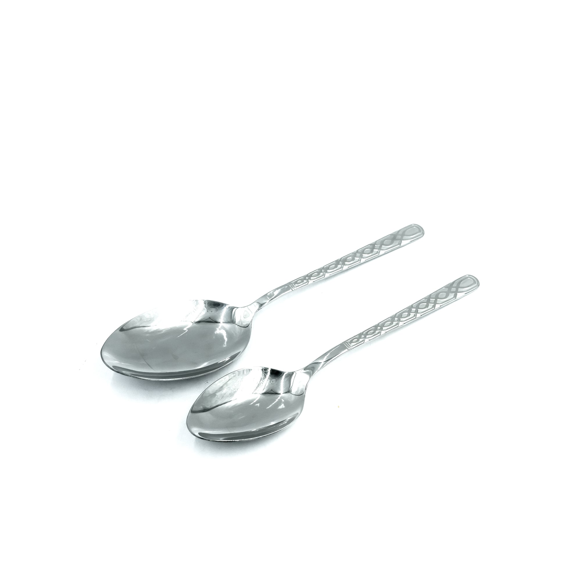 NN-143 38-Piece Cutlery Set with Stand - Silver, 18 Spoons, 12 Fork, 6 Knives & 2 Serving Spoons
