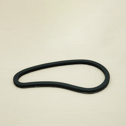 Acrylic Leather Teardrop Tray – Black Finish – 46cm × 26cm – Small Modern Serving Tray