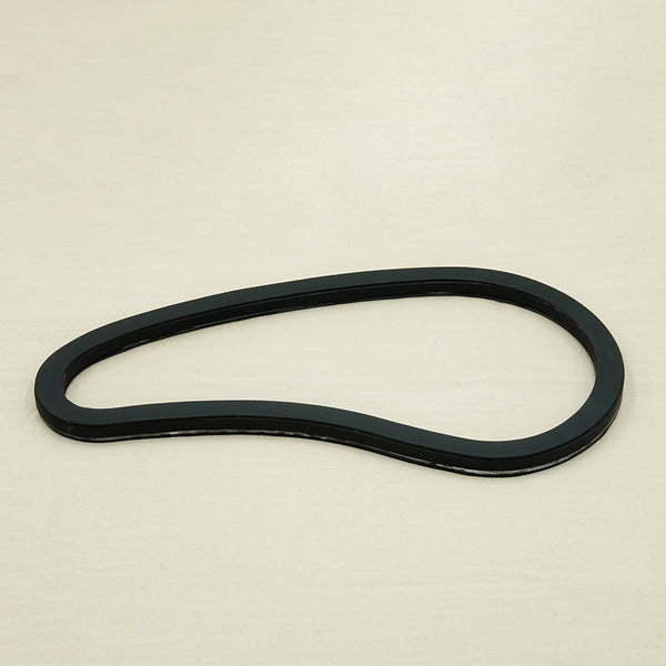 TR0048BL Acrylic Leather Teardrop Tray – Black Finish – 60cm × 33cm – Large Modern Serving Tray