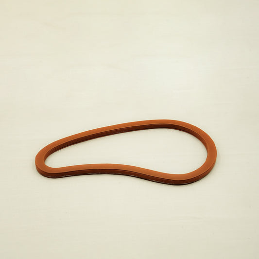 Acrylic Leather Teardrop Tray – Brown Finish – 46cm × 26cm – Small Modern Serving Tray