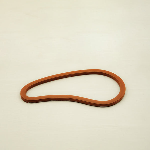 Acrylic Leather Teardrop Tray – Brown Finish – 46cm × 26cm – Small Modern Serving Tray