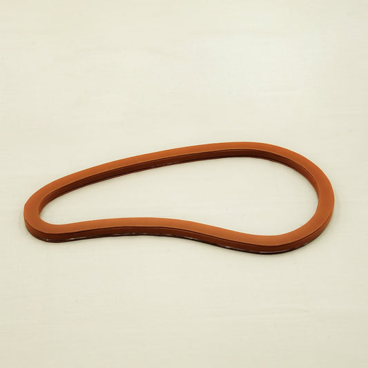 Acrylic Leather Teardrop Tray – Brown Finish – 60cm × 33cm – Large Modern Serving Tray