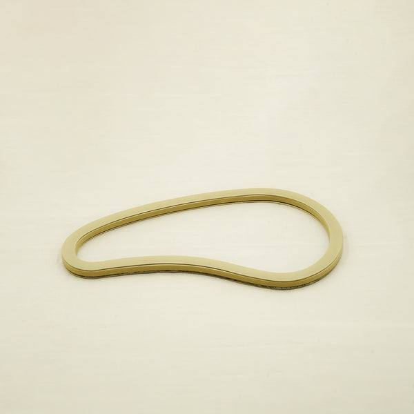 TR0049OF Acrylic Leather Teardrop Tray – Beige Finish – 46cm × 26cm – Small Modern Serving Tray
