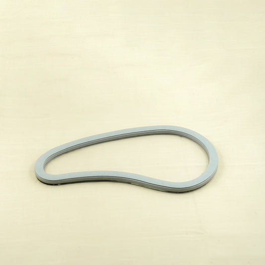 Acrylic Leather Teardrop Tray – Grey Finish – 46cm × 26cm – Small Modern Serving Tray