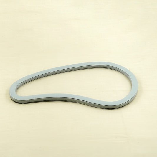 Acrylic Leather Teardrop Tray – Grey Finish – 60cm × 33cm – Large Modern Serving Tray