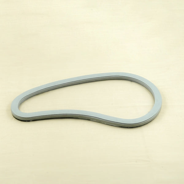 Acrylic Leather Teardrop Tray – Grey Finish – 60cm × 33cm – Large Modern Serving Tray