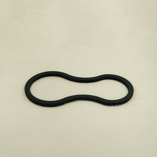 Acrylic Leather Ring Tray – Black Finish – 48cm × 23cm – Small Modern Decorative Tray