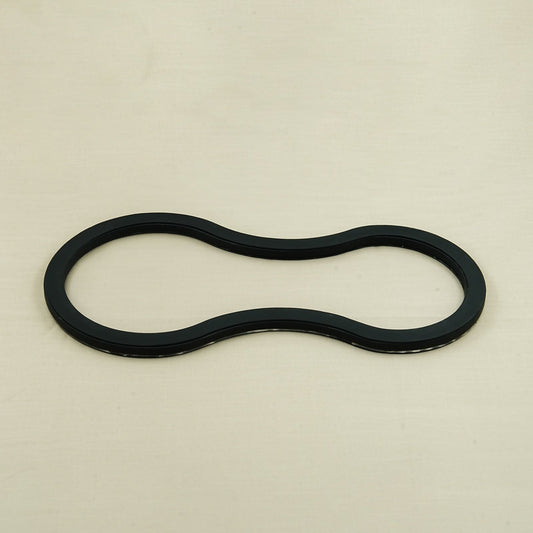Acrylic Leather Ring Tray – Black Finish – 60cm × 32cm – Large Modern Decorative Tray