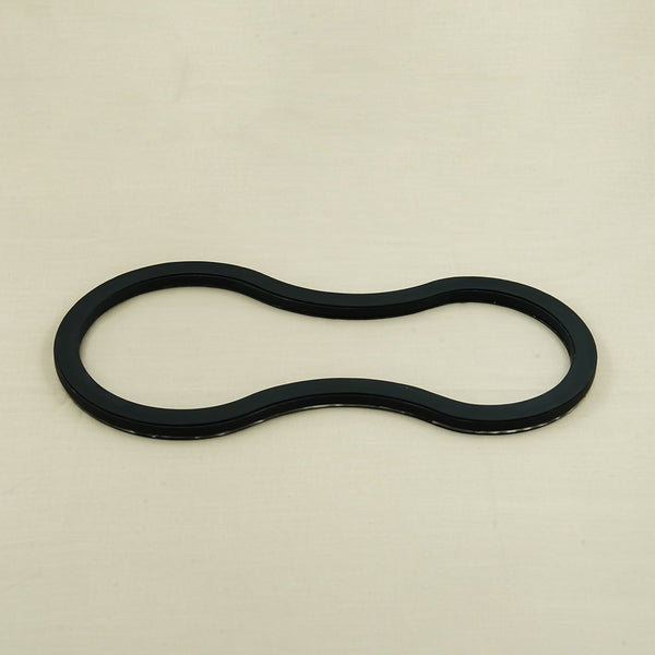 Acrylic Leather Ring Tray – Black Finish – 60cm × 32cm – Large Modern Decorative Tray