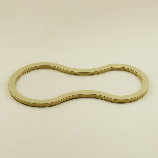 Acrylic Leather Ring Tray – Beige Finish – 60cm × 32cm – Large Modern Decorative Tray