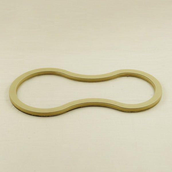 Acrylic Leather Ring Tray – Beige Finish – 60cm × 32cm – Large Modern Decorative Tray