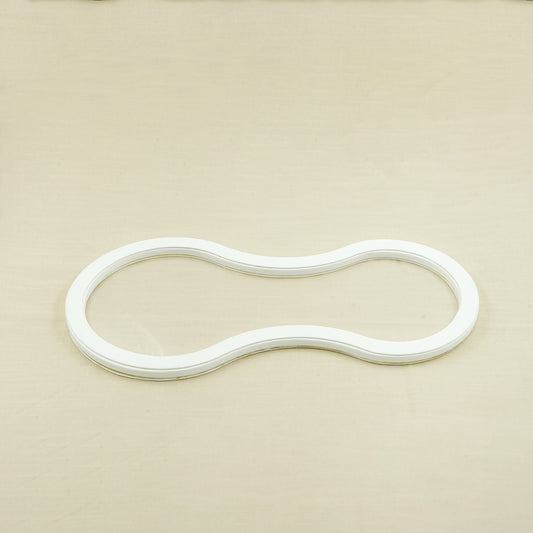 Acrylic Leather Ring Tray – White Finish – 48cm × 23cm – Small Modern Decorative Tray